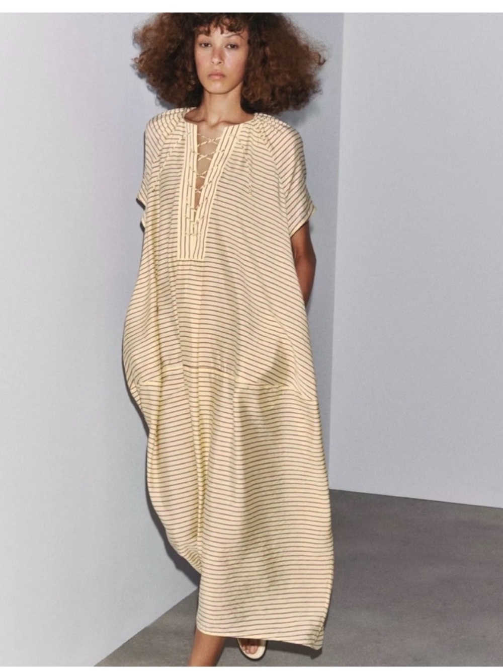 ZARA ZW COLLECTION STRIPED TUNIC DRESS